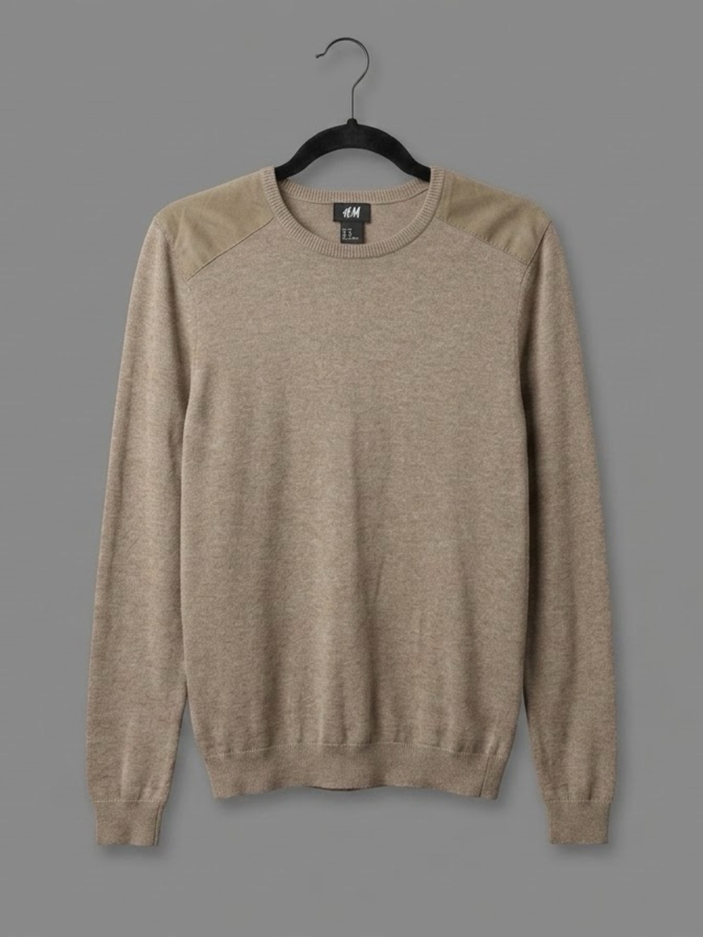 H&M Men's Crewneck Sweater in Taupe